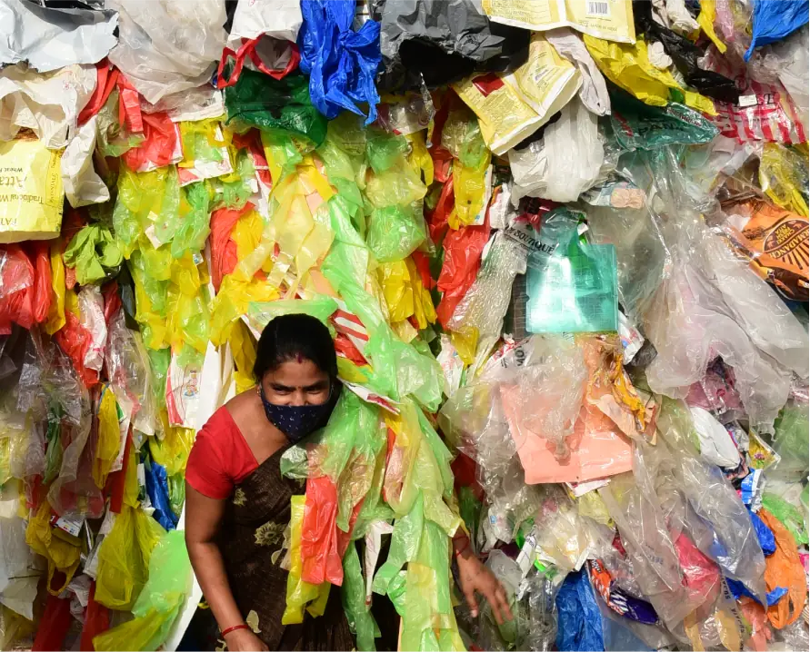 woman-exiting-plastic-wall